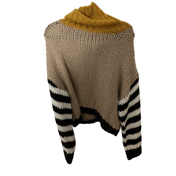 Favlux Light Knit Turtleneck Women's Medium Acrylic Sweater Funky Teacher Retro - Picture 2 of 5